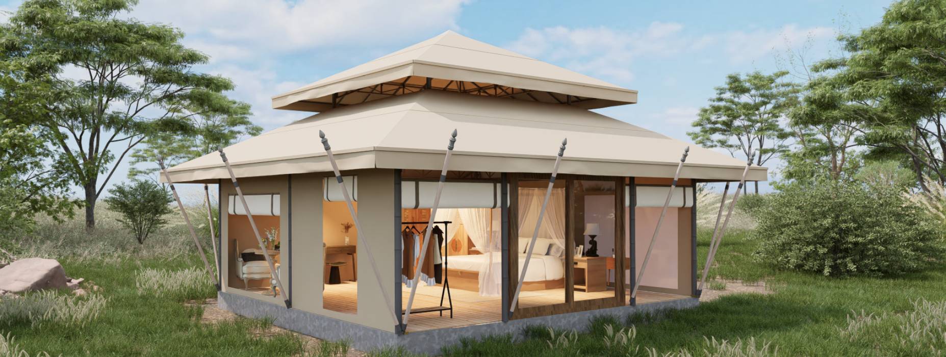 爱辉区户外野奢帐篷